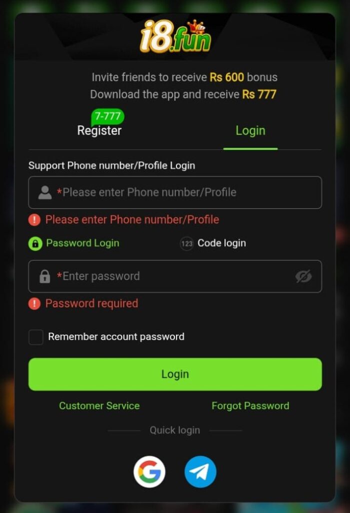 i8Game Login
